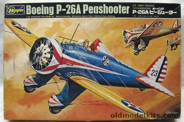 Hasegawa 1/32 Boeing P-26A Peashooter - US Army or Philippine Air Force, JS-092 plastic model kit